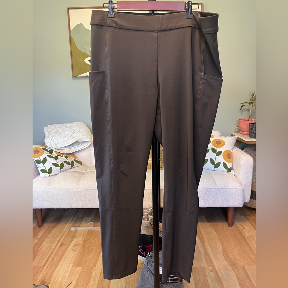 Briggs New York Gray Slim Stretch Trousers with Side Pockets